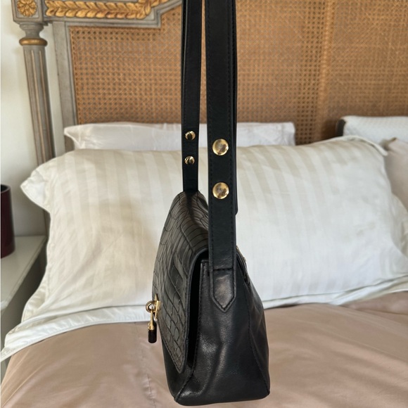 Elizabeth & James Black Crocodile Leather Purse - Picture 4 of 13